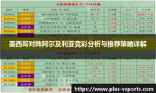 墨西哥对阵阿尔及利亚竞彩分析与推荐策略详解